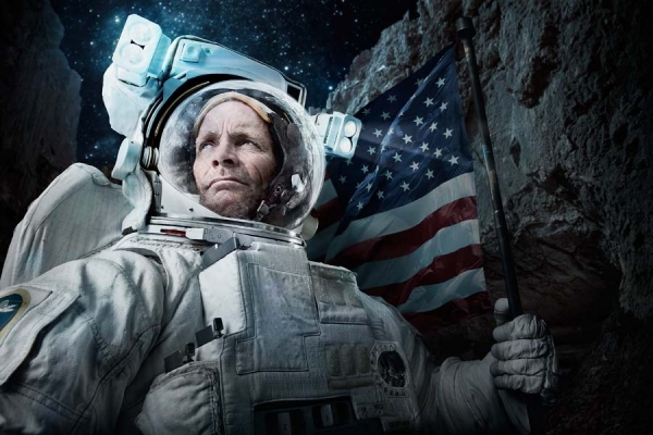 Photograph Andy Goodwin Astronaut Flag on One Eyeland
