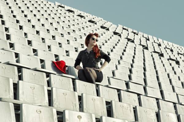Photograph Eugenia Kyriakopoulou At The Stadium on One Eyeland