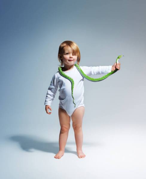 Photograph Joseph Ford Baby And Snake on One Eyeland