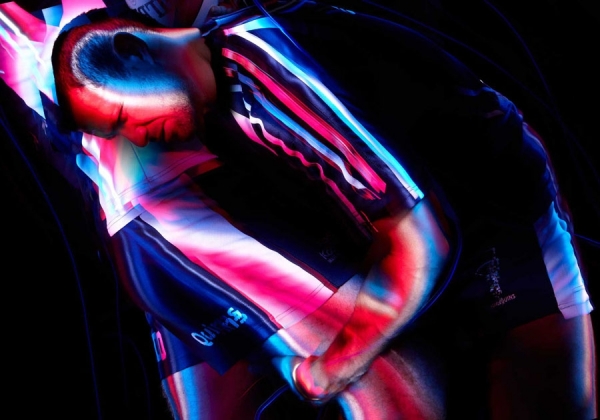 Photograph Atton Conrad Light Painted Harlequin Rugby Players on One Eyeland