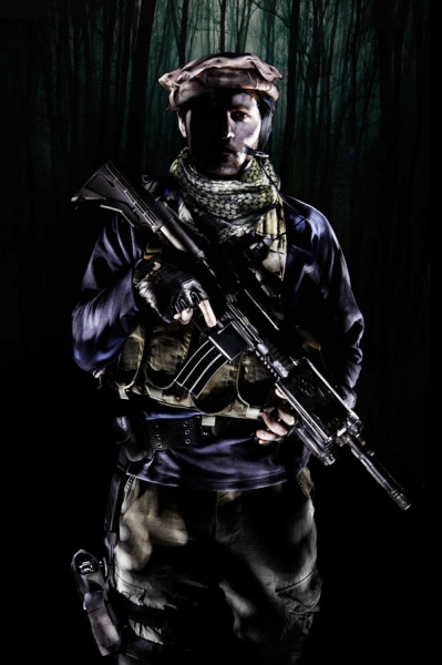 Photograph Atton Conrad Light Painted Special Forces on One Eyeland