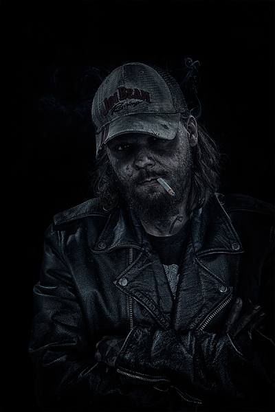 Photograph David Morris Motorcycle Rider on One Eyeland