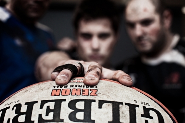 Photograph Brian Kuhlmann Rugby - Ball on One Eyeland