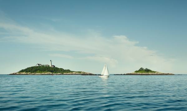 Photograph Eric Prine Sailboat Between Islands on One Eyeland