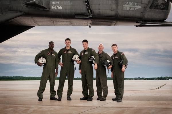 Photograph Robb Scharetg Usn Mh53 Nighthawk Crew on One Eyeland