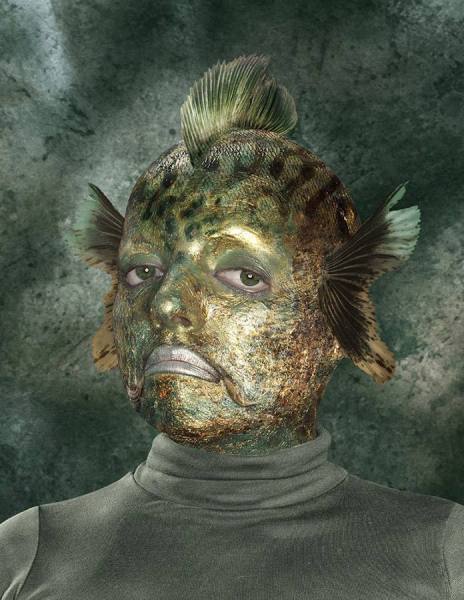 Photograph Gonzalo Puertas Woman Fish on One Eyeland