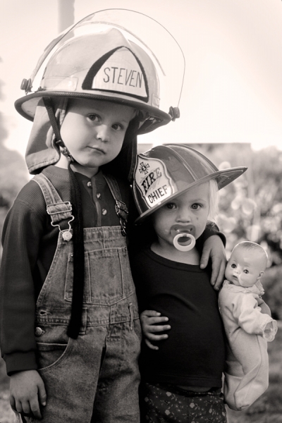 Photograph Ric Peterson Firefighters on One Eyeland