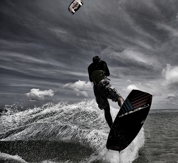 Photograph Dennis Murphy Mauritius Kite Surf 1 on One Eyeland