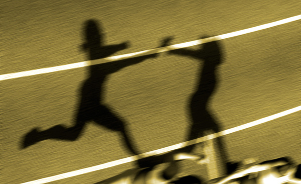 Photograph Dennis Murphy Relay Handoff on One Eyeland