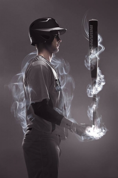 Photograph Fedele Studio Baseball Bat Light Painting on One Eyeland