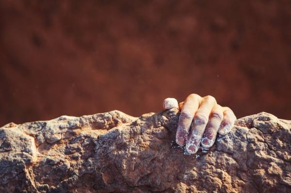 Photograph Laura Barisonzi Climber Hand 1 on One Eyeland