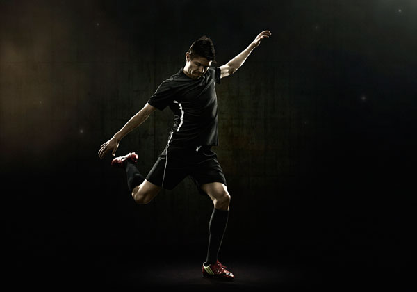 Photograph Diego Arrigoni Football Player Action on One Eyeland