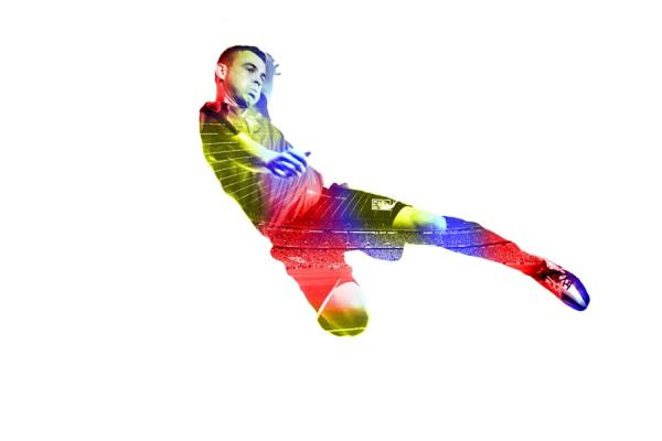 Photograph Andy Harrison Footballer on One Eyeland