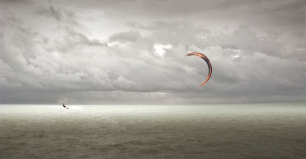Photograph John Fulton Kiteboarder In Islan Morada on One Eyeland