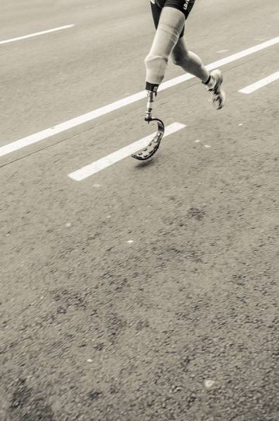 Photograph Andrew Lever Paratriathlete on One Eyeland