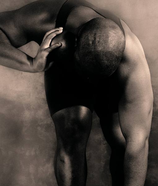 Photograph Jonathan Knowles Shotputter on One Eyeland