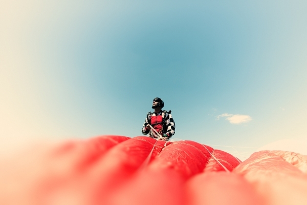 Photograph Christopher Wilson Skydiver on One Eyeland