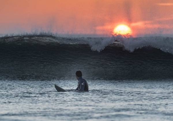 Photograph Ben Welsh Surfer At Sunset on One Eyeland