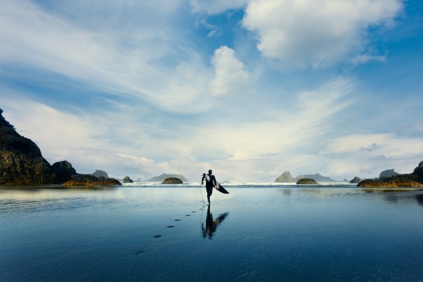 Photograph Christopher Wilson Surfing on One Eyeland