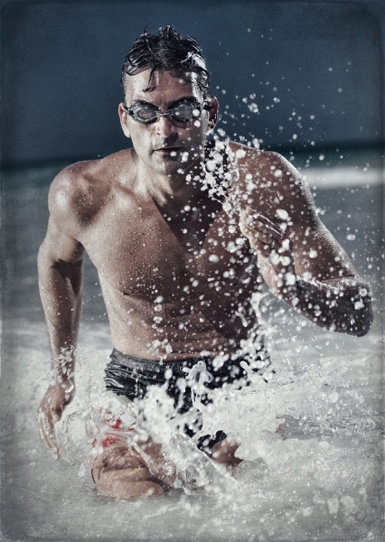 Photograph Pete Barrett Swimmer on One Eyeland