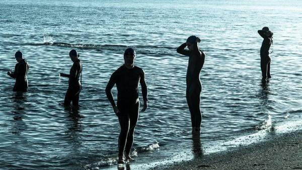Photograph Andrew Lever Triathletes on One Eyeland