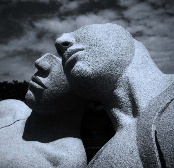 Photograph Antonia Deutsch Blue Stone Heads on One Eyeland