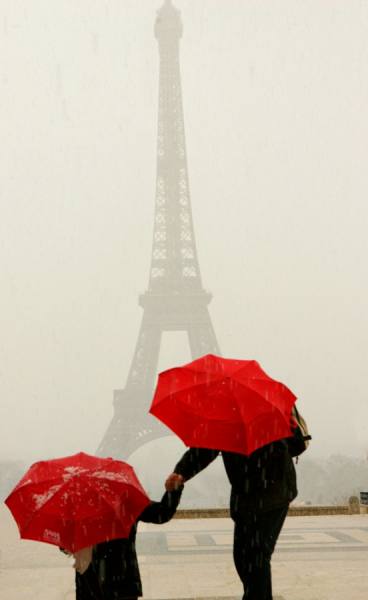 Photograph Owen Franken Eiffel Tower Hail Storm on One Eyeland