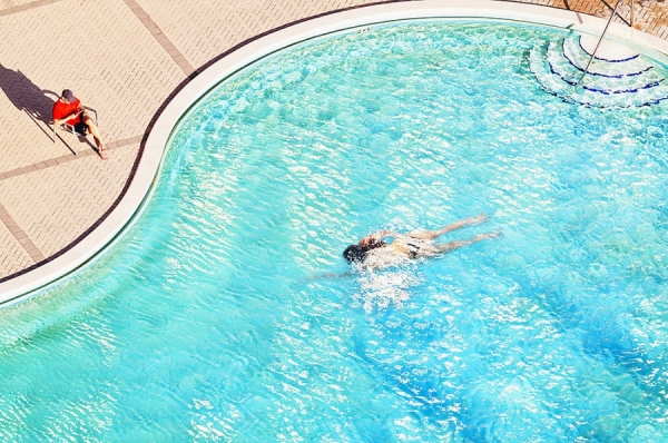 Photograph Mitchell Funk Pool Blue on One Eyeland