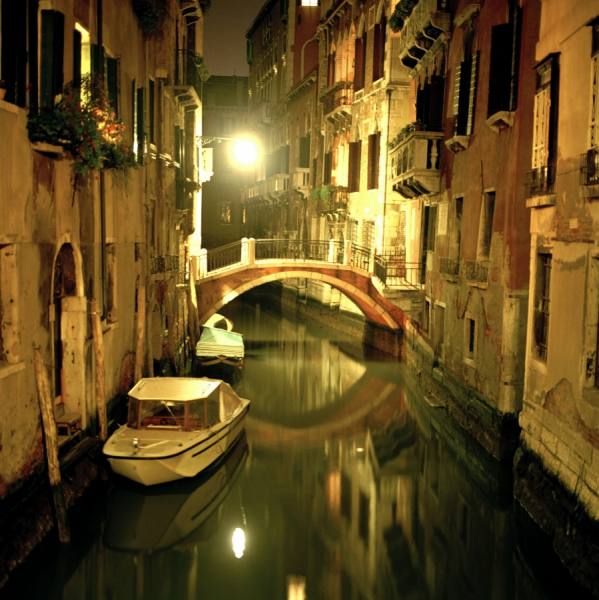 Photograph Jim Erickson Quaint Bridge At Night on One Eyeland