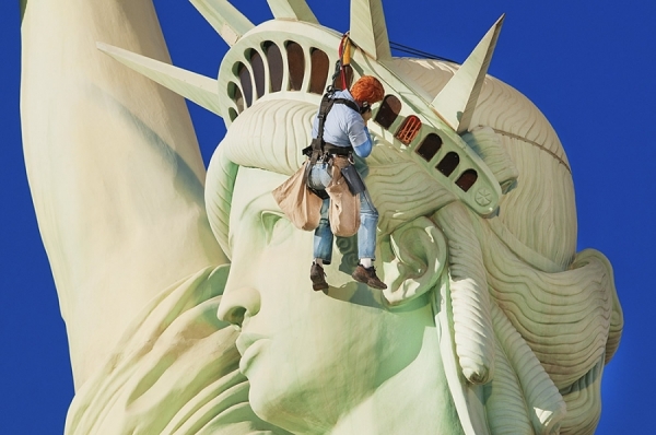 Photograph Mitchell Funk Replica Of The Statue Of Liberty on One Eyeland