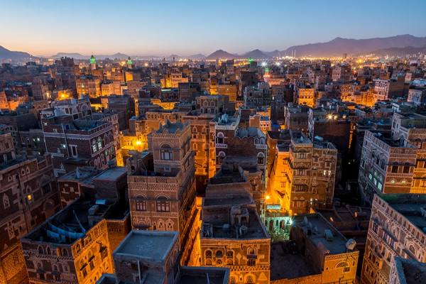 Photograph John Lund Saana Yemen At Dusk on One Eyeland