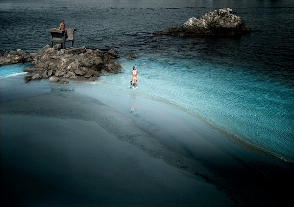 Photograph Dana Neibert Snorkel Girl on One Eyeland