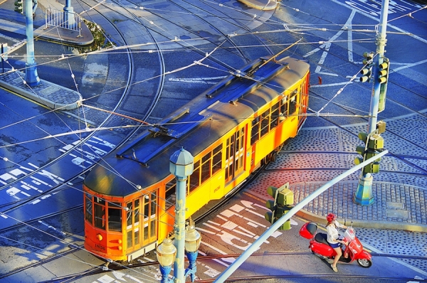 Photograph Mitchell Funk Street Car In The Light on One Eyeland