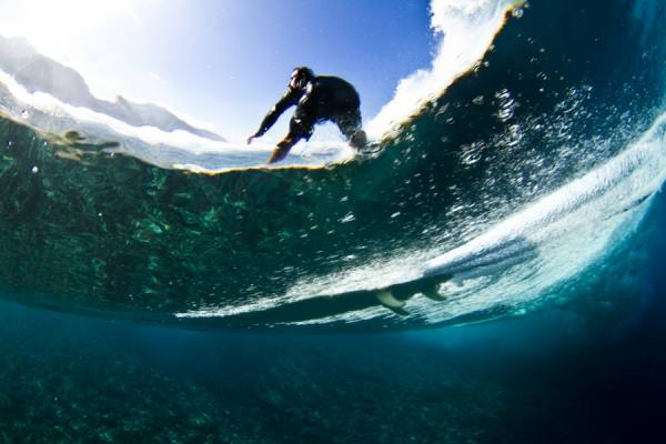 Photograph Ryan Struck Underwater Surfer on One Eyeland