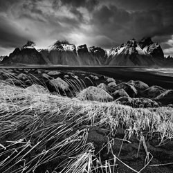 The Vestrahorn-Trevor Cole-bronze-black_and_white-1176