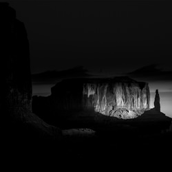 First Light Monument Valley-Jack Curran-silver-black_and_white-1534