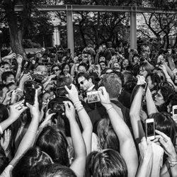 Bradley Cooper Mobbed-George Pimentel-silver-black_and_white-1571