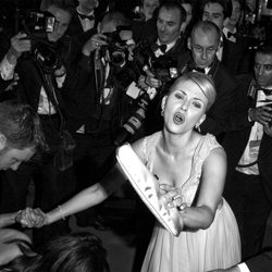 Scarlett Johansson Cannes Scrum-George Pimentel-bronze-black_and_white-1228