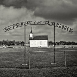 Little Church on the Prairie-Suzy Burleson-bronze-black_and_white-1231
