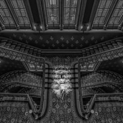Bride in the staircase-Charles Poon-silver-black_and_white-4551