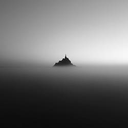 Mont Saint-Michel Sunrise-Nicolas Giroud-bronze-black_and_white-12297