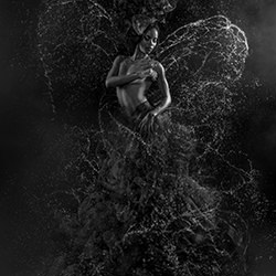 Smoke on the Water, and a Fire in the Sky-Andrew Hiorth-bronze-black_and_white-15577