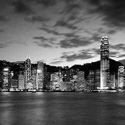 Hong Kong Victoria Harbour-Leka Huie-bronze-black_and_white-18216