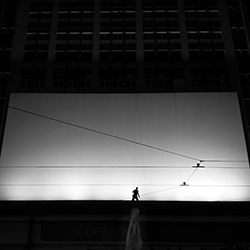 Man at Work in Midnight City-Leka Huie-finalist-black_and_white-18358