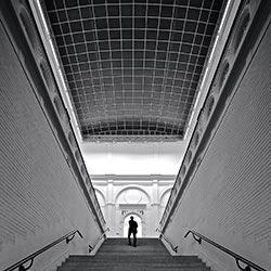 One Lonely Visitor-Max Van Son-bronze-black_and_white-18293
