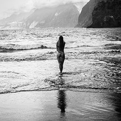 Seixal Beach (Connected to Nature)-Radek Von Hirschberg-bronze-black_and_white-18234
