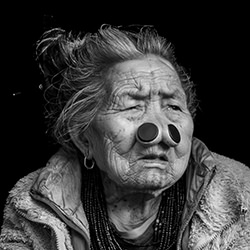 Woman from Apatani tribe in Ziro Valley-Sachendra Yadav-finalist-black_and_white-18387