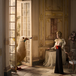 Dollhouse Shoot: Gucci Bird-Richard Tuschman-gold-fashion-1738