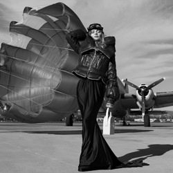 Vintage Paracaídas-Jane Richey-bronce-moda-8296