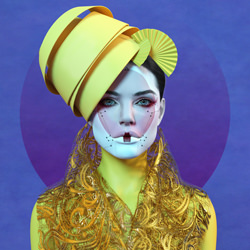 Yellow woman-Patrizia Burra-gold-fashion-8372